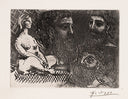 Seated Nude and Three Studies of a Head (B.216), 1939