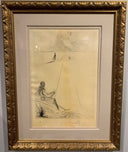 The Approach of the Monsoon... (King, I Shall Await You at Babylon), 1973 by Salvador Dalí framed