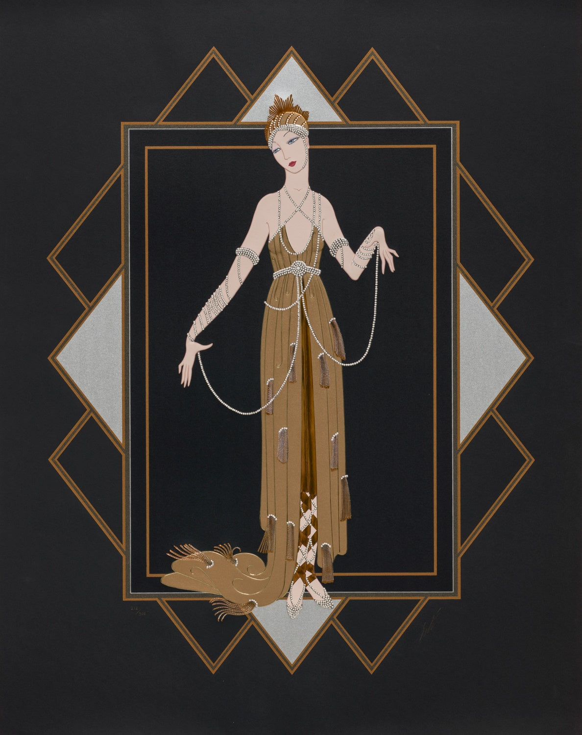 Florida (Pearl Dress), 1989 by Erté | Martin Lawrence Galleries