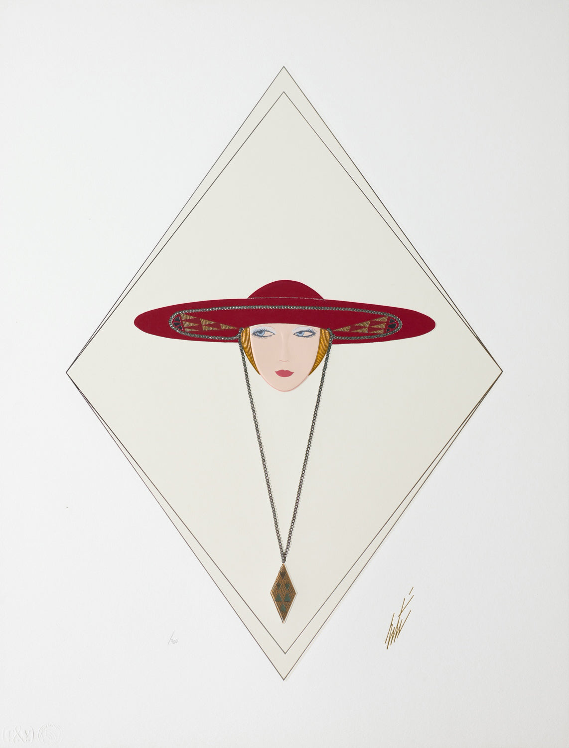Red Hat, 1990 by Erté - Romain de Tirtoff | Martin Lawrence Galleries