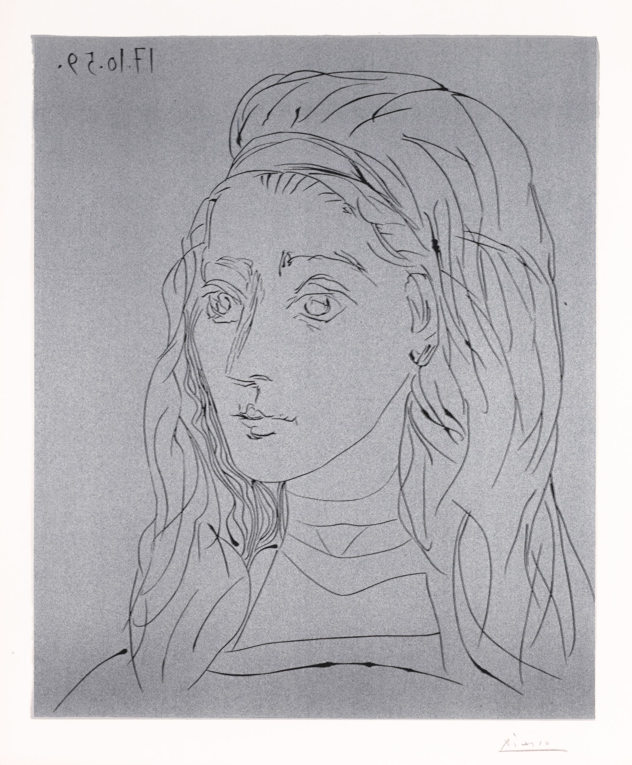 Portrait de Jacqueline (B.923), 1959 by Pablo Picasso | Martin