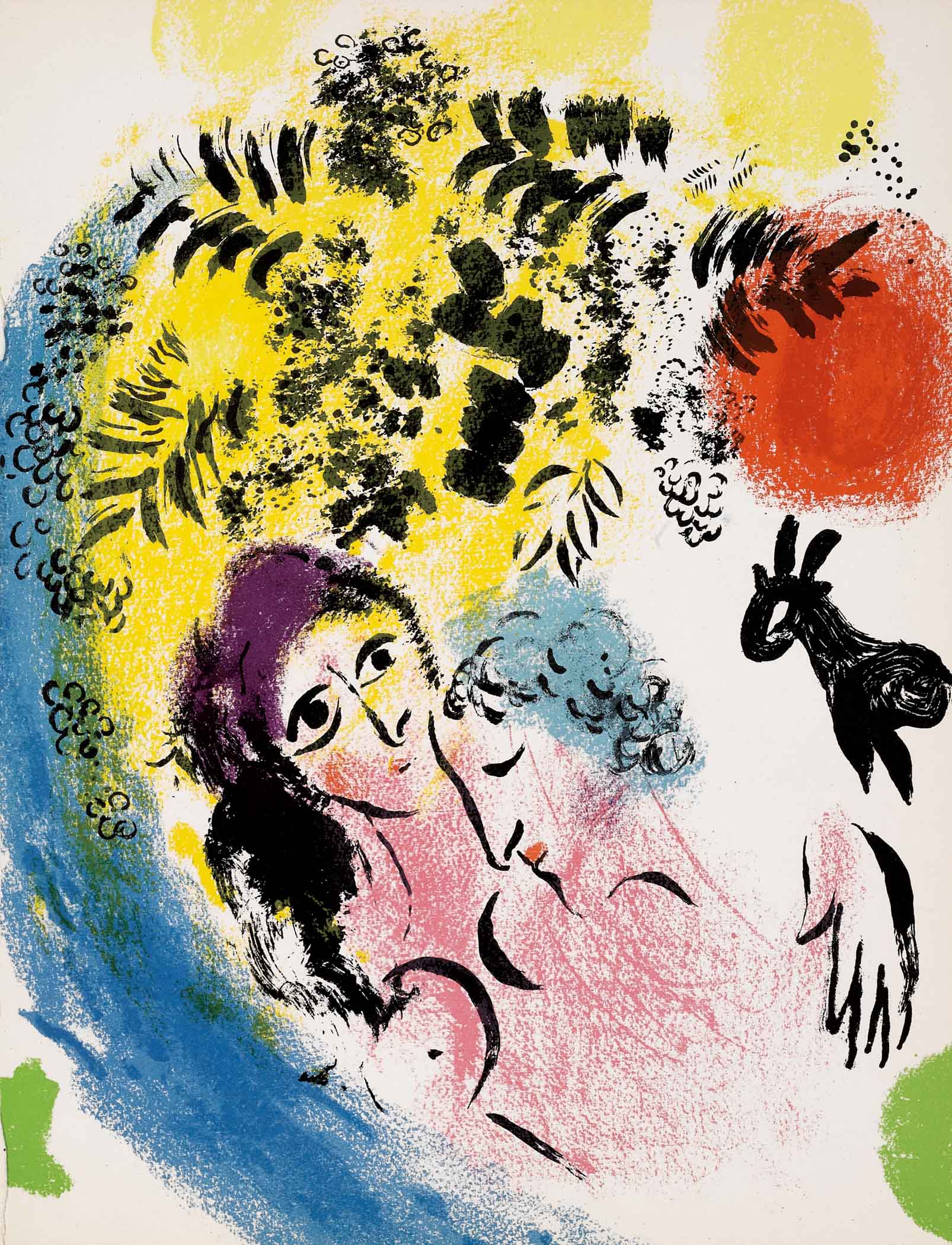 Lovers with Red Sun (M.285), 1960 by Marc Chagall | Martin