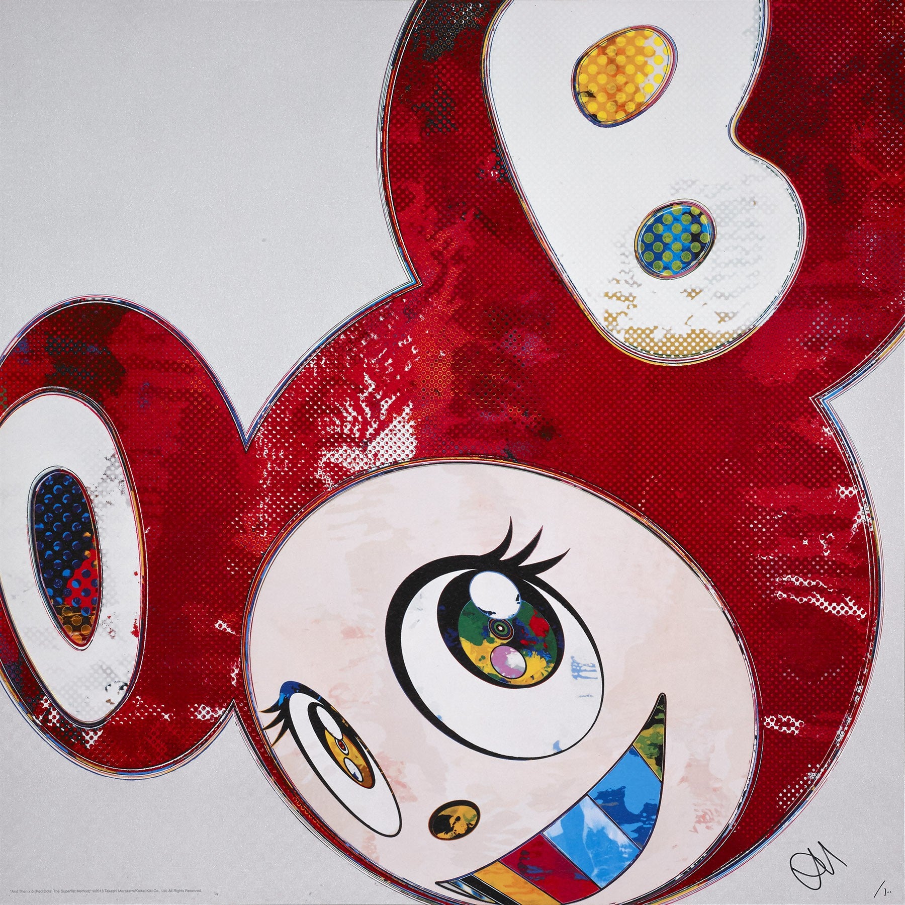 And Then x 6 (Red Dots:The Superflat Method), 2015 by Takashi