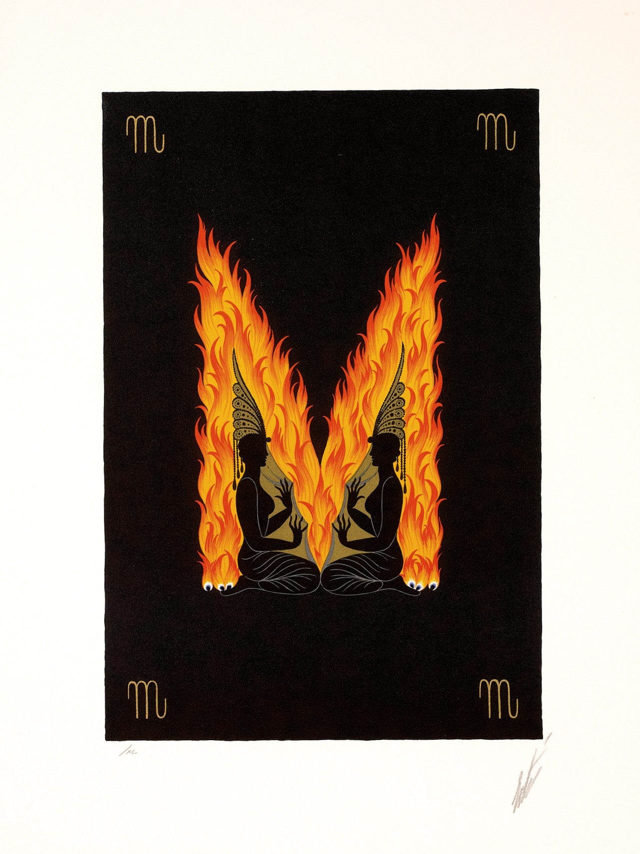 Letter M, 1977 by Erté - Romain de Tirtoff | Martin Lawrence Galleries