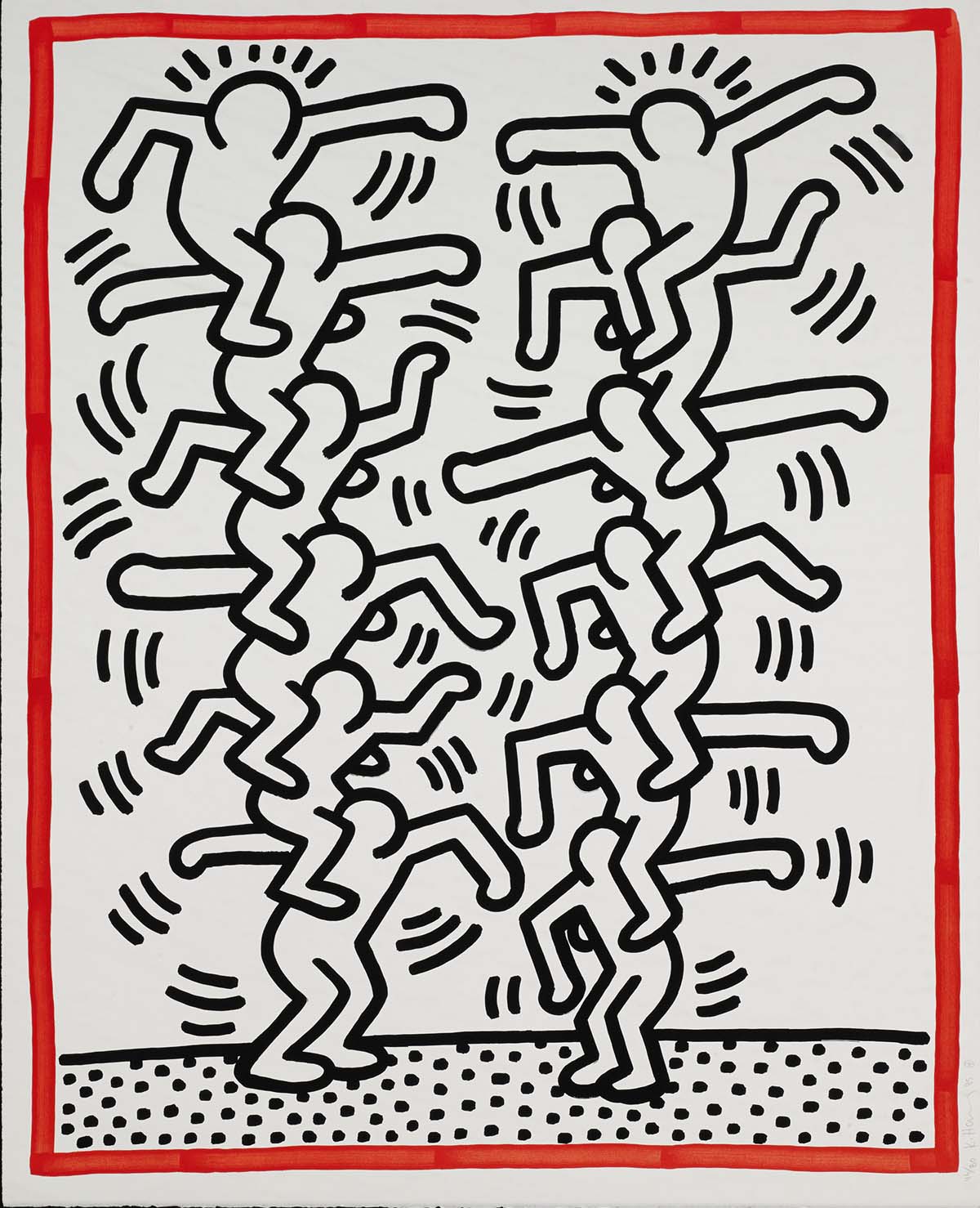 Keith Haring - People Ladder (Three Lithographs)