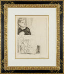 Young Girl with Drawing of Male Head, and Nude Seen from the Back (Vollard Suite, B.184), 1939