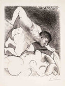 Man Unveiling a Woman (Vollard Suite, B.138), 1931
