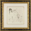 Couple in the Fields, with a Cherub Crowned with Flowers (347 Series, B.1697), 1968