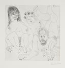 Couple in the Fields, with a Cherub Crowned with Flowers (347 Series, B.1697), 1968