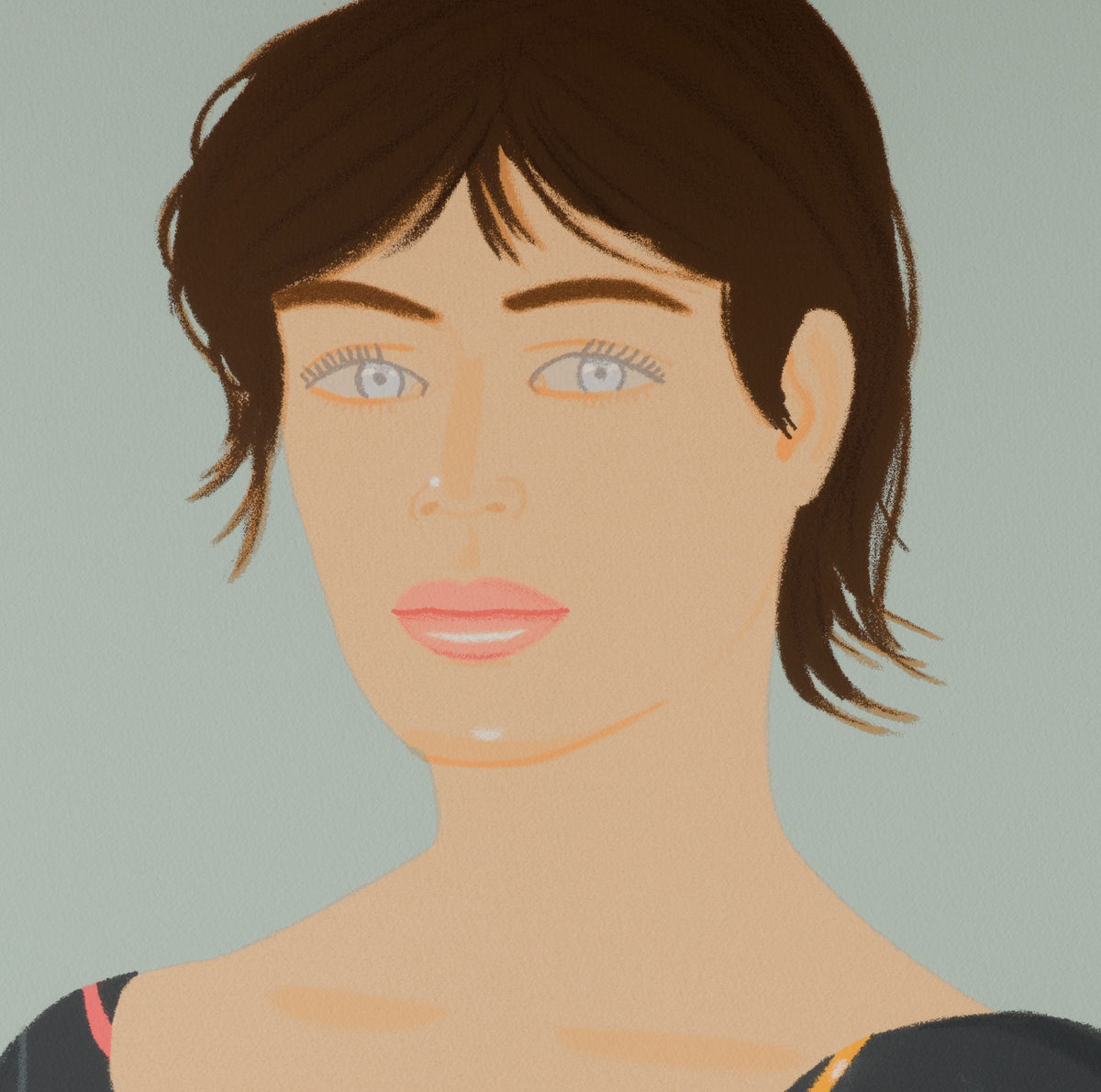 alex katz grey dress Gray Dress (Laura), 1992 by Alex Katz