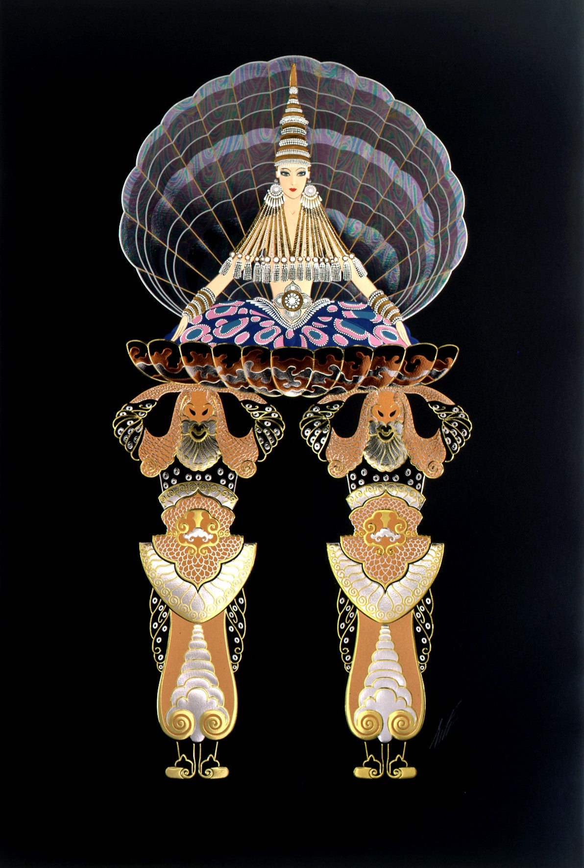 ERTE : Art-a-Porter　エルテ　宝飾デザイン GIULIETTA Original Vintage ERTE Art Deco Print Fashion Book