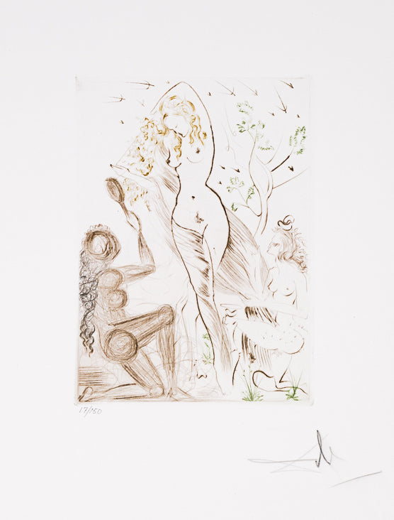 Blanchefleur, 1972 (Le Decameron, Plate H) by Salvador Dalí