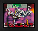 Three Graces, 2019 by Mark Kostabi framed