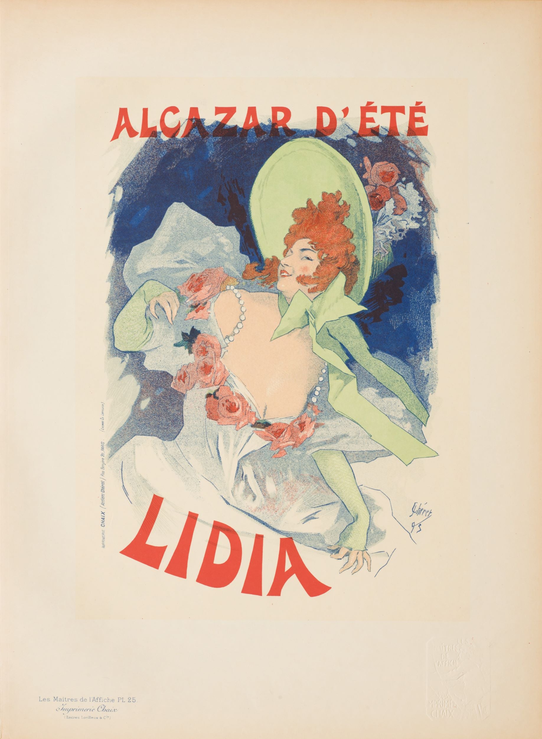Alcazar d'Eté, Lidia (Plate 25), 1896 by Jules Chéret | Martin