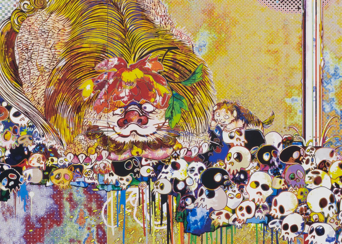 Of Chinese Lions, Peonies, Skulls, and Fountains, 2012 by Takashi
