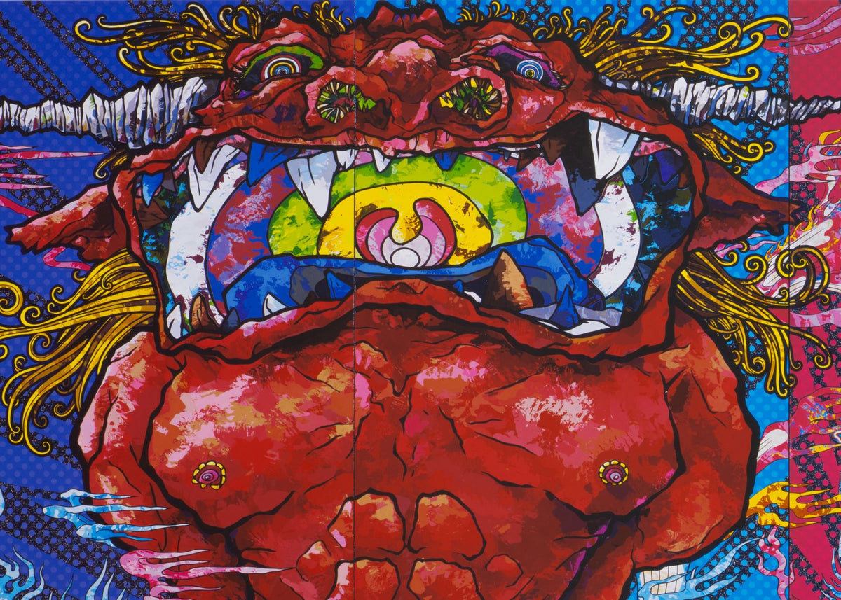 Red Demon and Blue Demon with 48 Arhats, 2013 by Takashi Murakami 