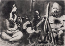 Painter at Work with Bearded Model and a Seated Spectator (B.1130) (Les Bleus de Barcelone), 1963