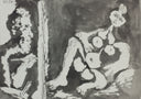 Painter and Model with a Bow in Hair (B.1161), 1967