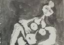 Painter and Model with a Bow in Hair (B.1161), 1967