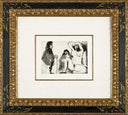 Visitor with his Dog Looking at a Young Woman, with Célestine (347 Series, B.1672), 1968