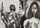 Curly-haired Man Swinging, with Odalisques, Cupid, and a Spaniard in Profile (B.1681) by Pablo Picasso detail 2