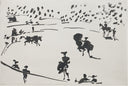 El Toro Sale del Toril (La Tauromaquia, B.955), 1959 by Pablo Picasso detail