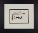 Citando al Toro con la Capa (La Tauromaquia, B.956), 1959 by Pablo Picasso framed