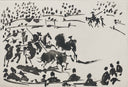 El Picador Obligando al Toro con su Pica (La Tauromaquia, B.962), 1959 by Pablo Picasso detail