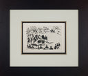 El Picador Obligando al Toro con su Pica (La Tauromaquia, B.962), 1959 by Pablo Picasso framed