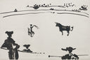 Citando al Toro a Banderillas Sentado en una Silla (La Tauromaquia, B.965), 1959 by Pablo Picasso detail