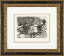 Mameluk enlevant une femme, attaqué par un "Mousquetaire" (347 Series, B.1586), 1968 by Pablo Picasso framed