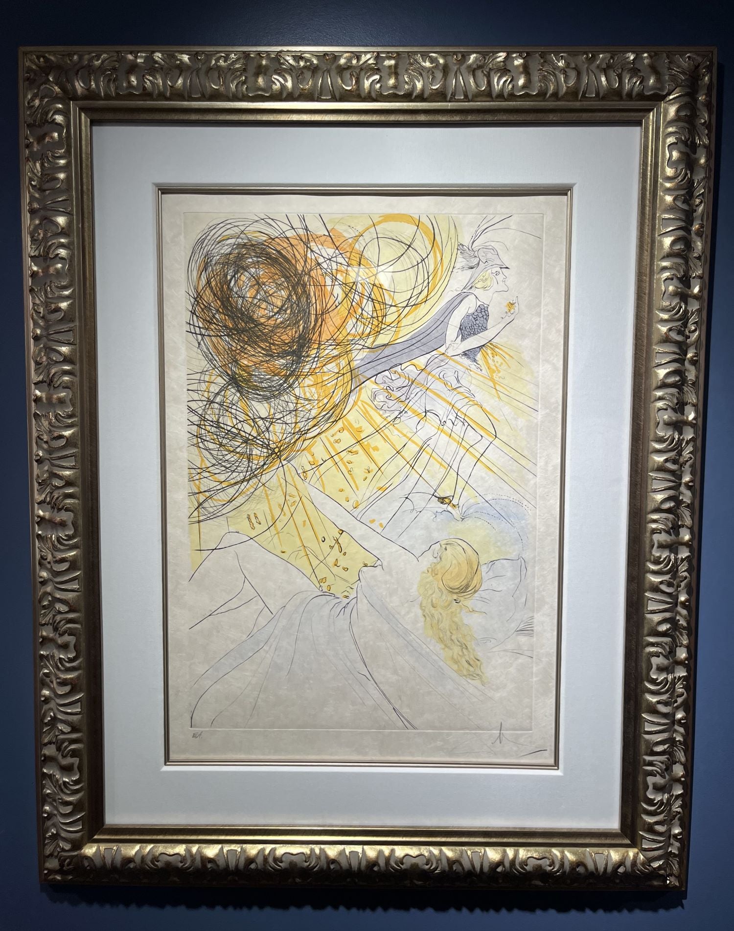 Mercury (Hommage à Mercure) by Salvador Dalí framed