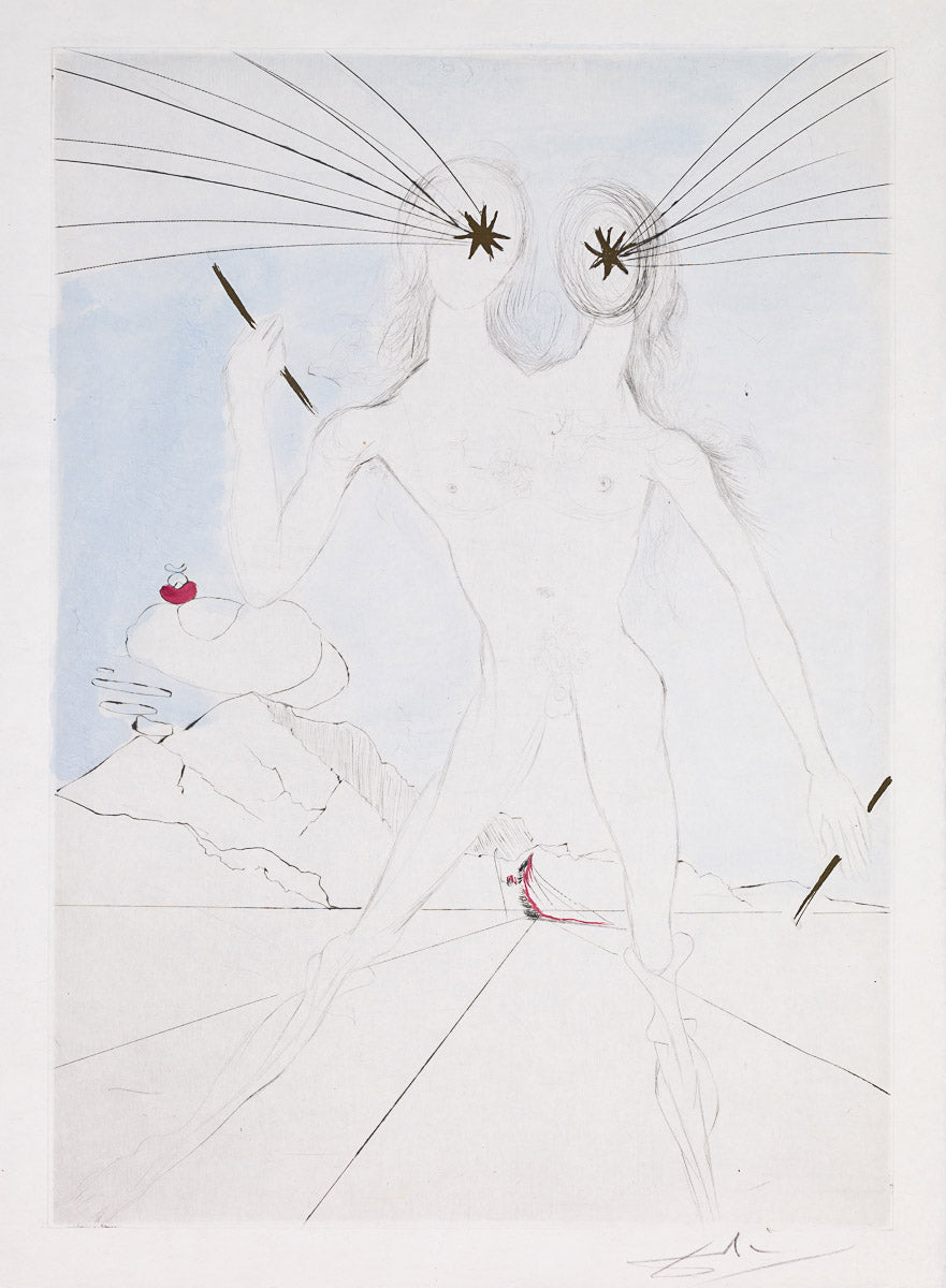 Bicephalous (Les Amours de Cassandre, pl. 255) by Salvador Dalí