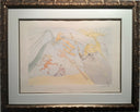 The Elephant and Jupiter's Monkey (Le Bestiaire de La Fontaine, Plate B), 1974 by Salvador Dalí framed