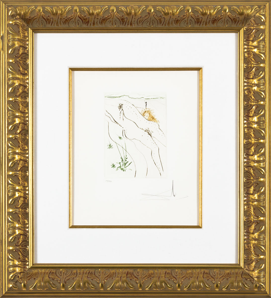 Le Tonneau (Le Decameron, Plate G), 1972 by Salvador Dalí framed