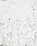 At the Circus: Group with Horse and Clown (347 Series, B.1485), 1968