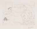 Reclining Sculptor and Model By a Window… (Vollard Suite, B.173), 1939