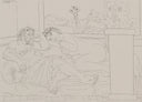 Reclining Sculptor and Model By a Window… IV (Vollard Suite, B.174), 1939 by Pablo Picasso