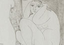 291 - Crouching Model, Nude, and Sculptured Head (Vollard Suite, B.188), 1939
