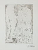 Crouching Model, Nude, and Sculptured Head (Vollard Suite, B.188), 1939