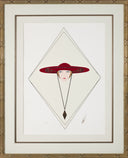 Red Hat, 1990 by Erté framed