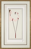 Bracelets, 1990 by Erté framed