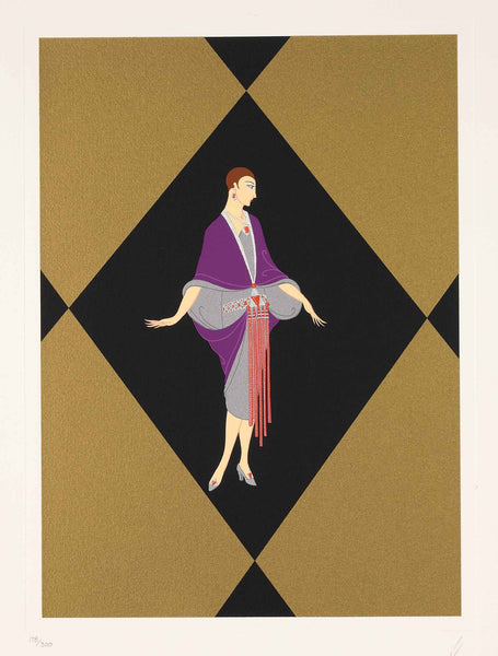 ERTE エルテ 『Manhattan Mary Ⅲ』1989年エルテ直筆サイン Manhattan Mary III, 1989 by Erté - Romain de Tirtoff | Martin