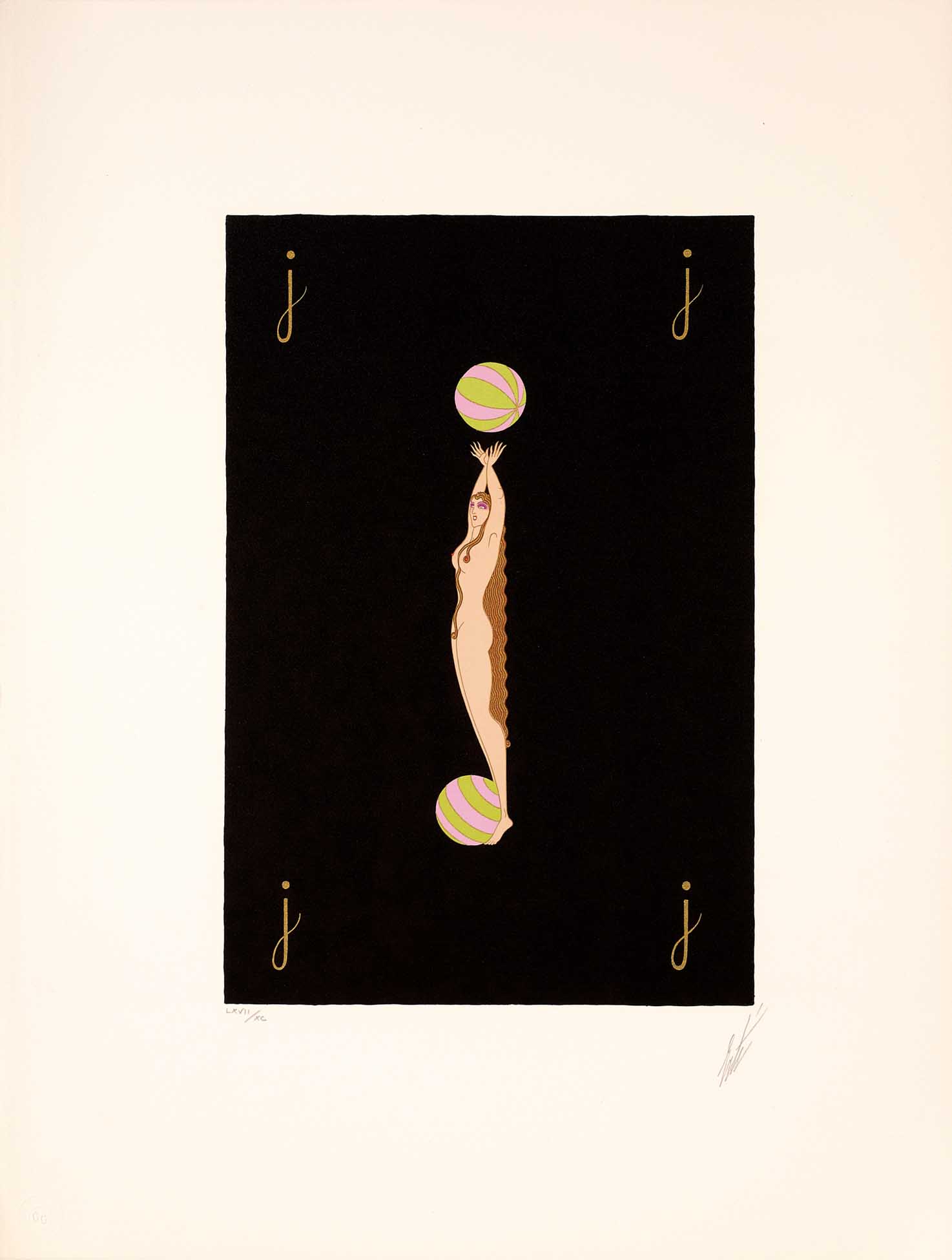 Letter J, 1976 by Erté - Romain de Tirtoff | Martin Lawrence Galleries