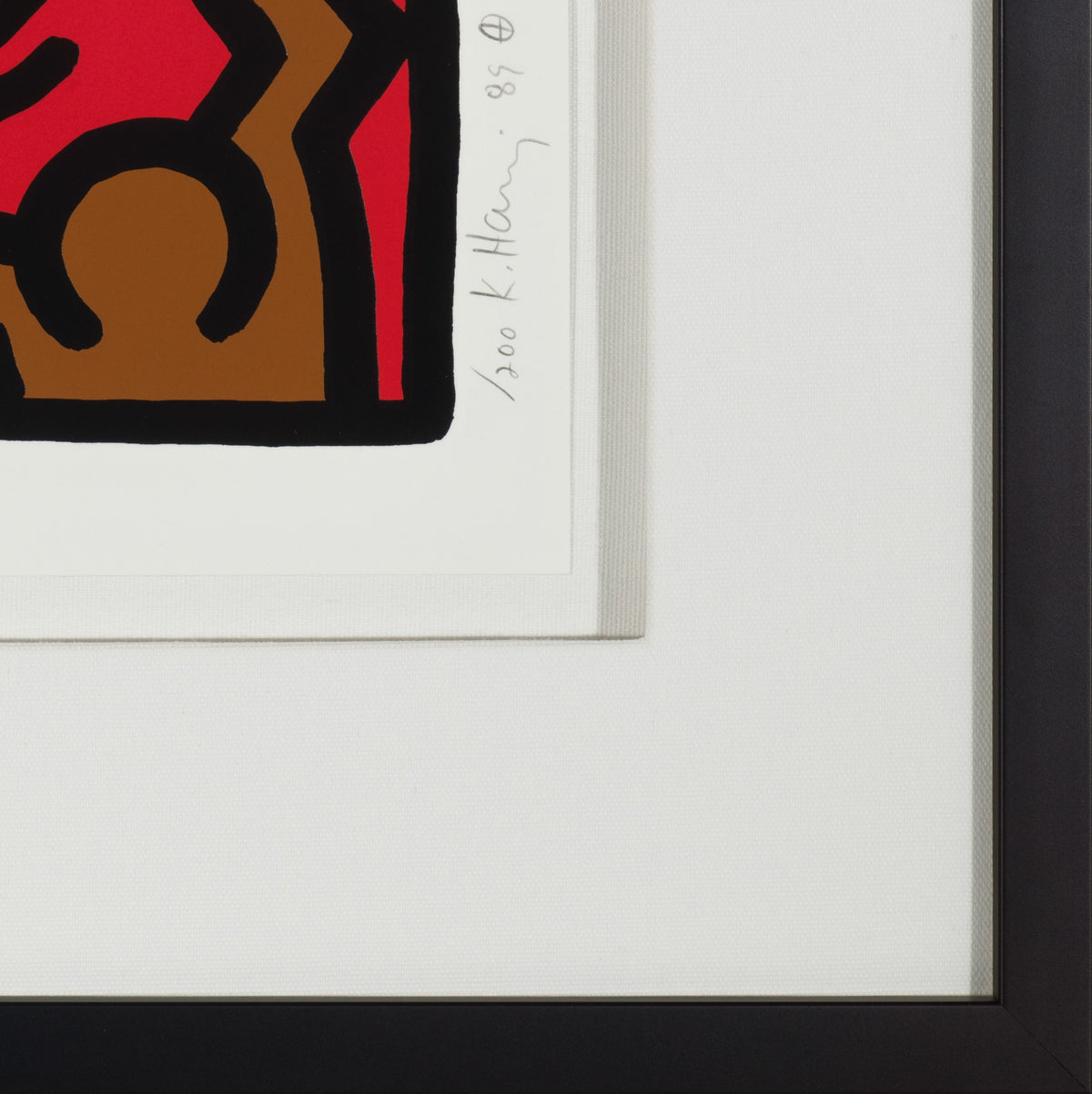 Lithographie Signée Keith Haring Pop Shop 1988 - Avec Cadre Et Certificat D'Authenticité