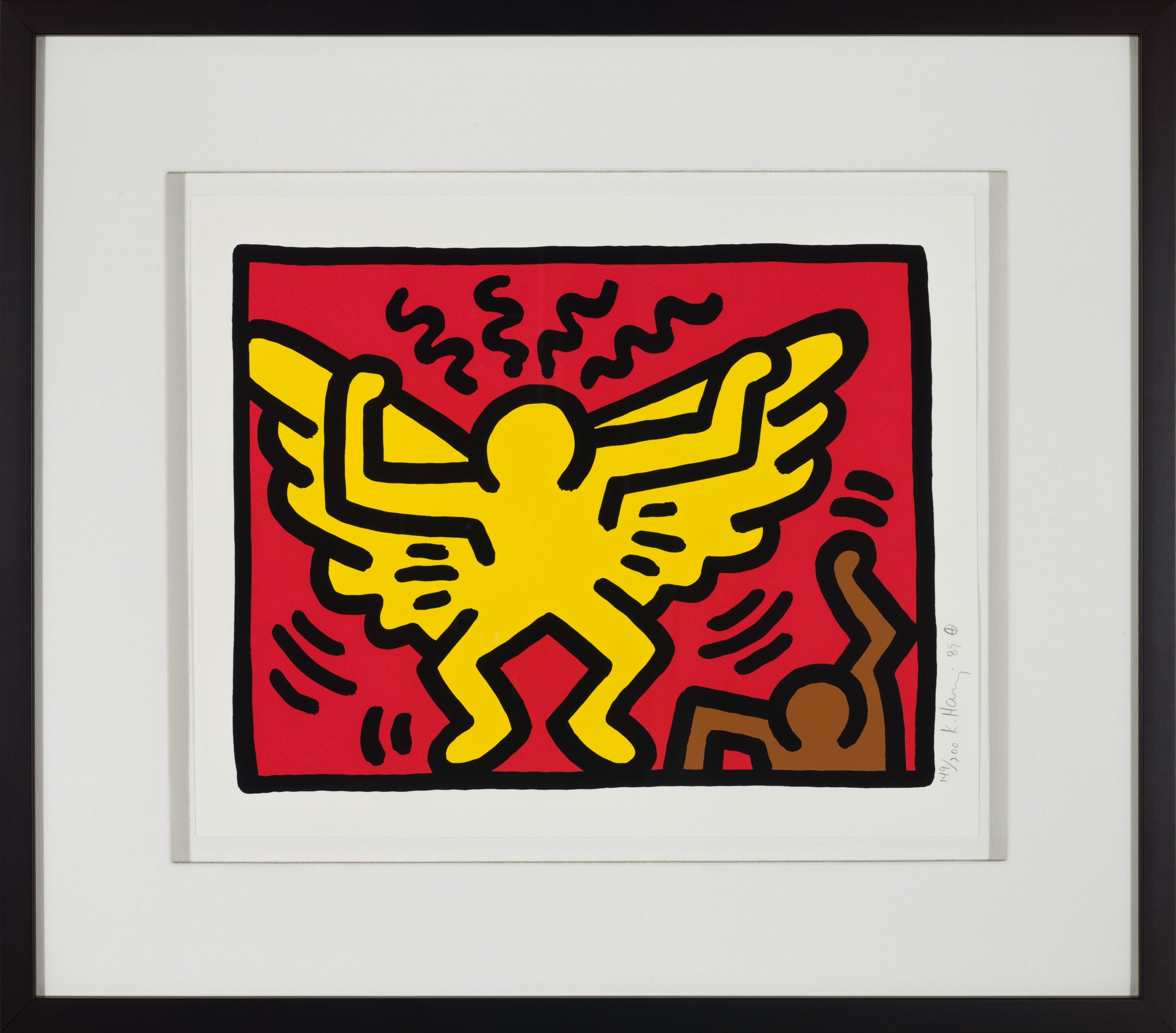 Keith Haring - Untitled (Pop Shop IV - A), 1989 framed