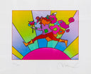 Flower Jumper Over Sunrise (Ver. II), 2001 by Peter Max