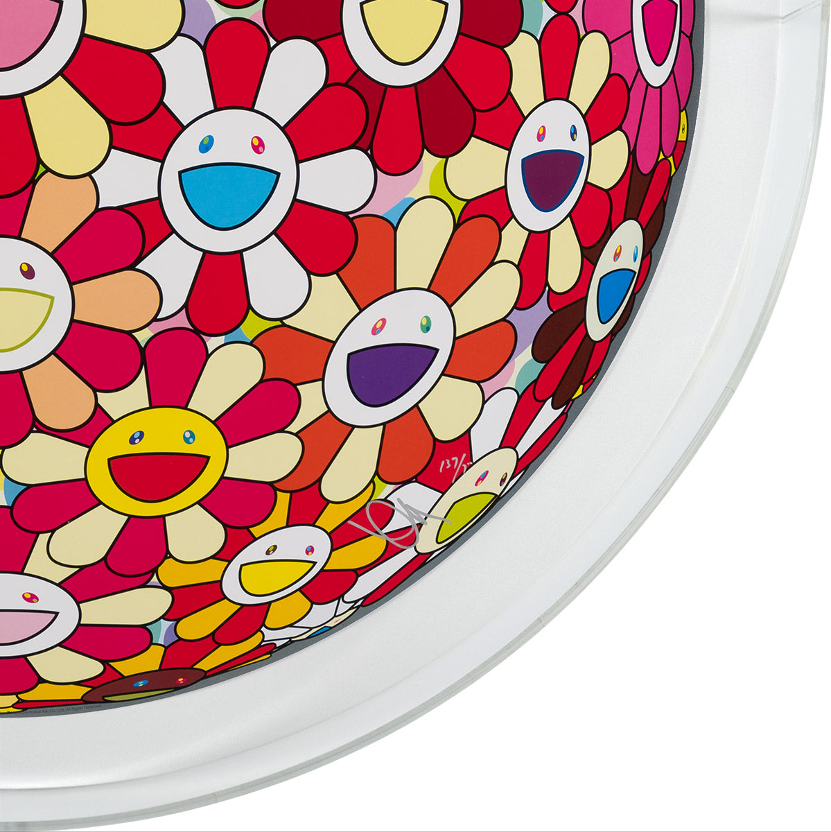 Flowerball: Koi/Red-Crowned Crane Vermillion, 2017 by Takashi