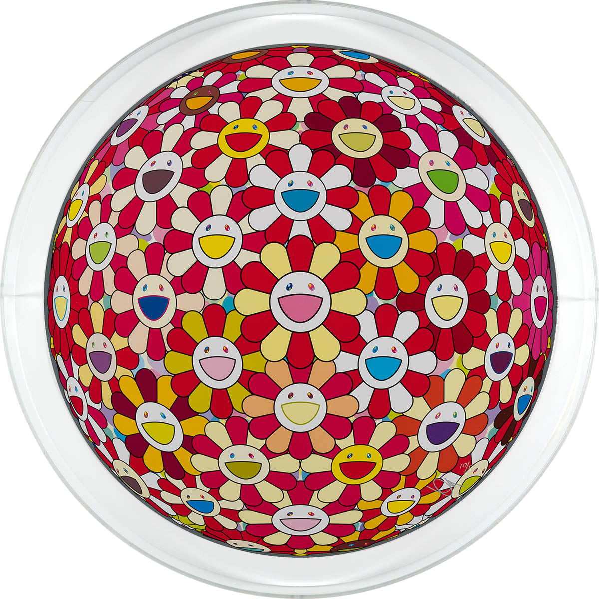 Flowerball: Koi/Red-Crowned Crane Vermillion, 2017 by Takashi