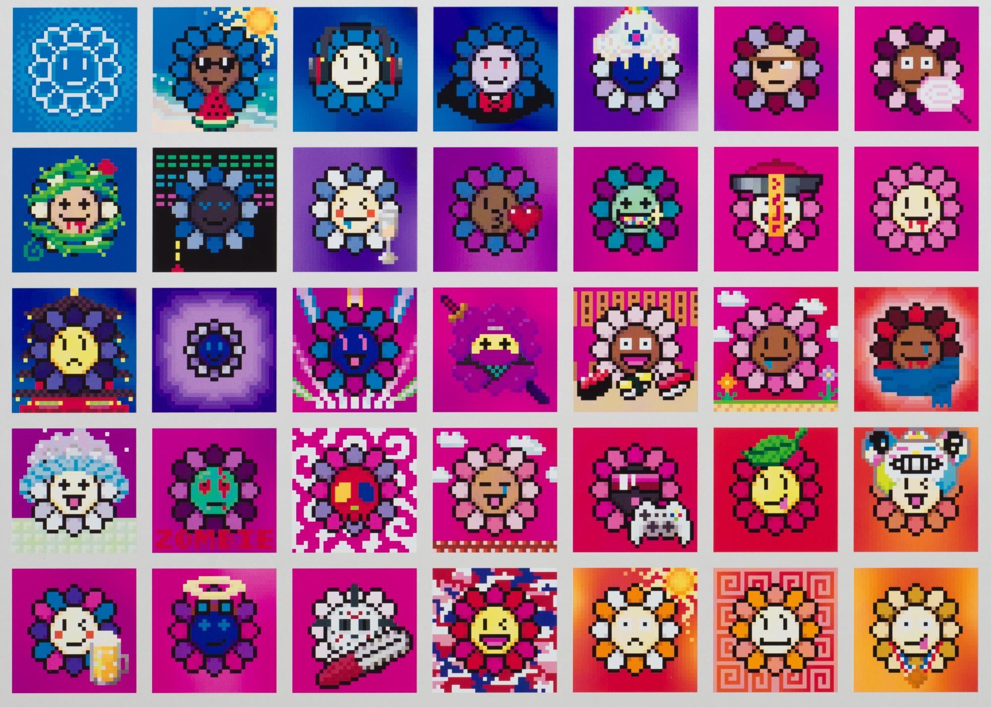 108 Bonnō Murakami.Flowers, 2022 by Takashi Murakami detail 2